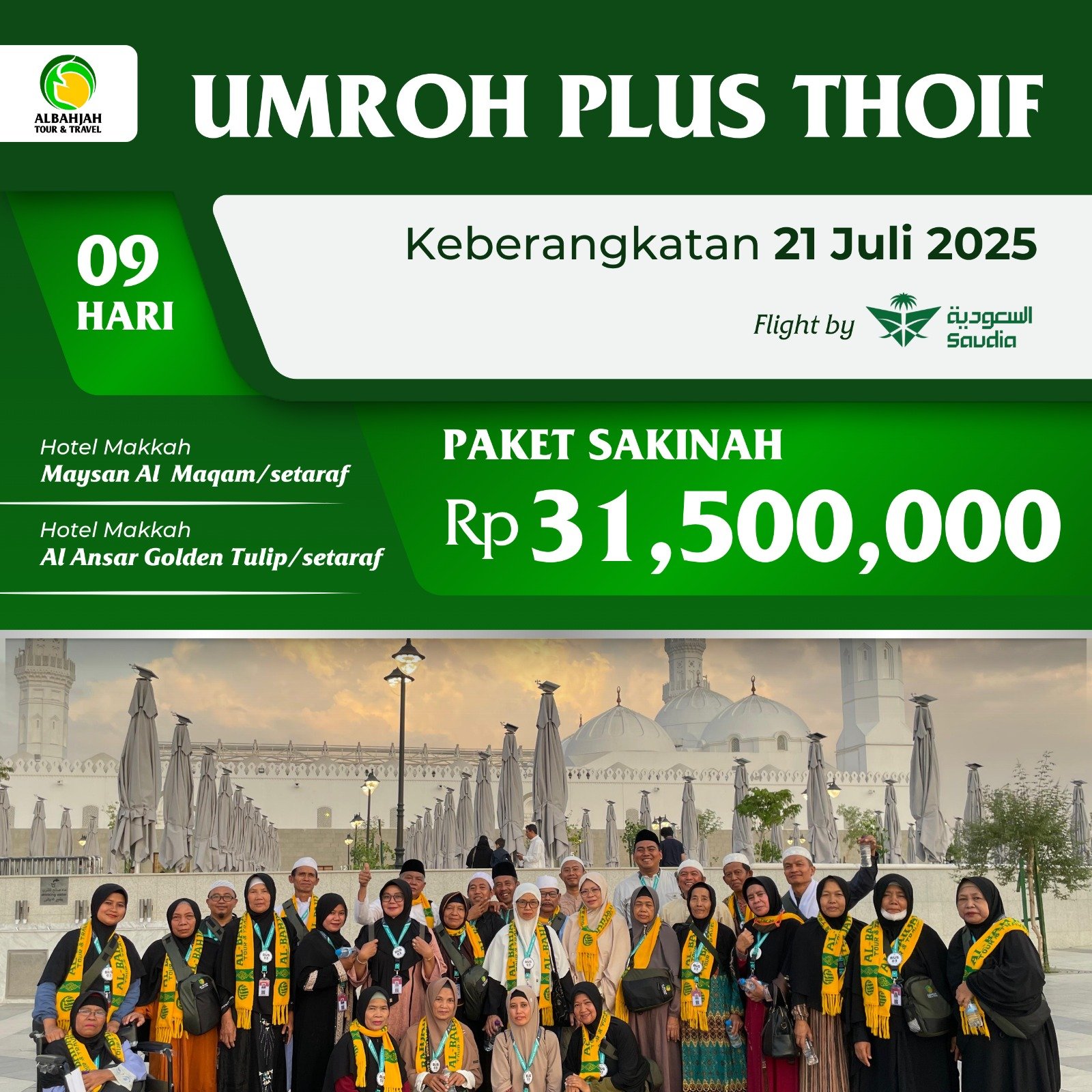 Umroh Plus Thoif (21 Juli 2025)